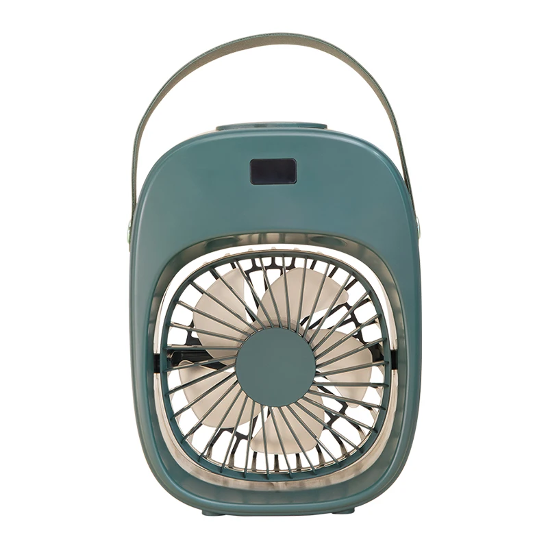 
Новое поступление, электрический вентилятор с цифровым дисплеем, портативный мини-вентилятор с двойным распылителем и ночным освещением 