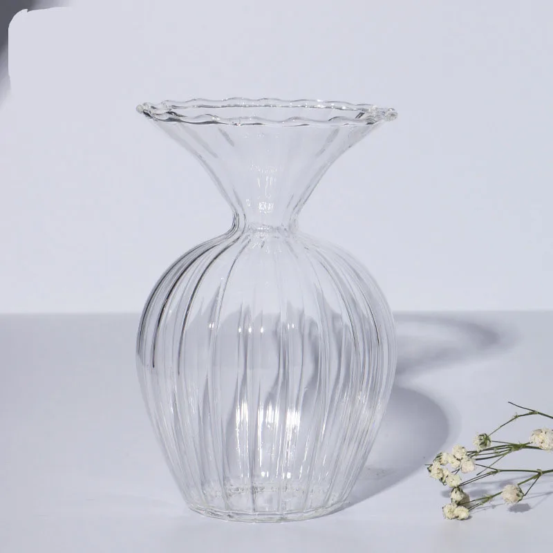 Clear Transparent Decorative Glass & Crystal Vases for Home Decor Wedding Anniversary Tabletop Decoration Perfect Gift
