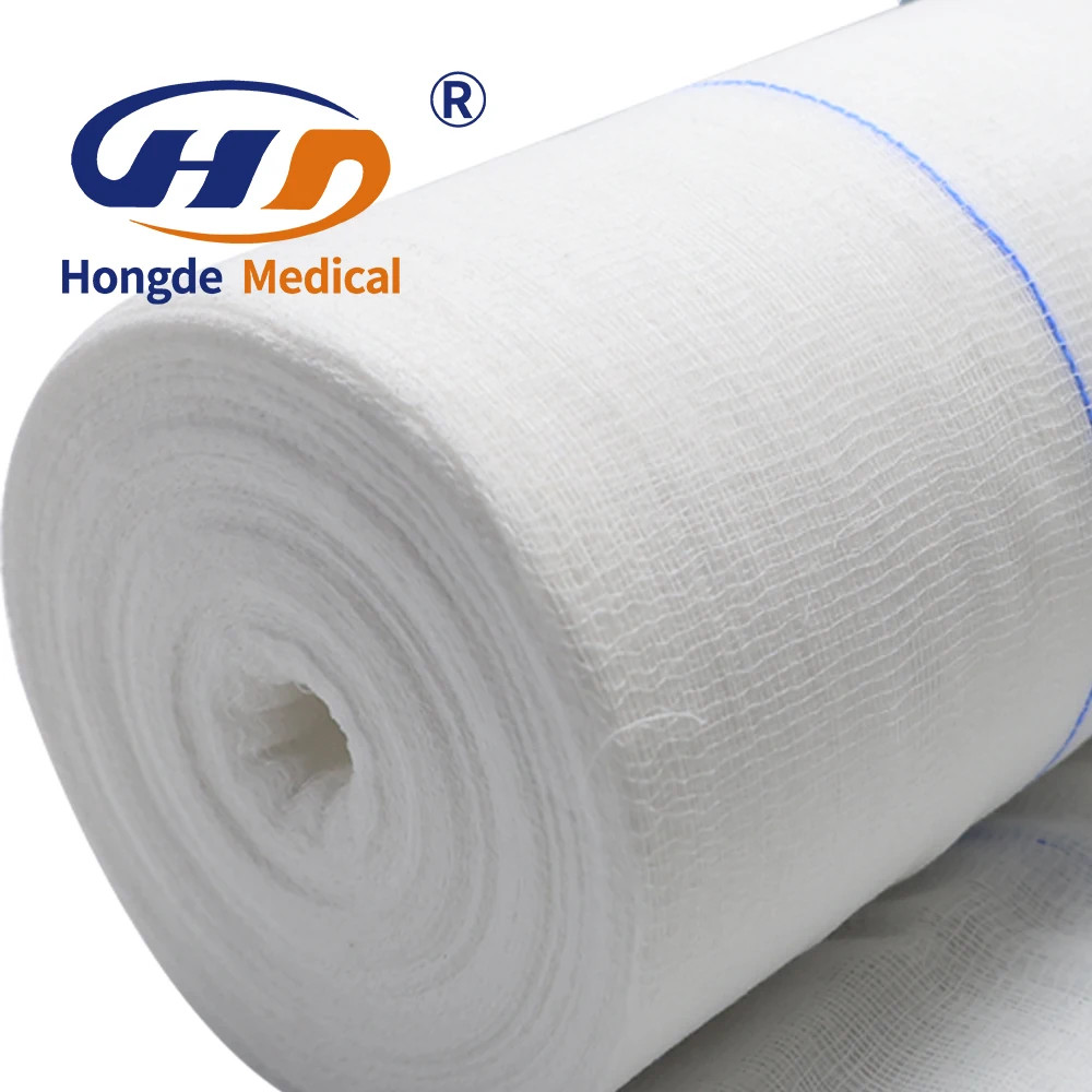 CE ISO 100% Cotton Absorbent Medical Jumbo Gauze Roll Big Roll 90cm 120cm 160cm x 2000m