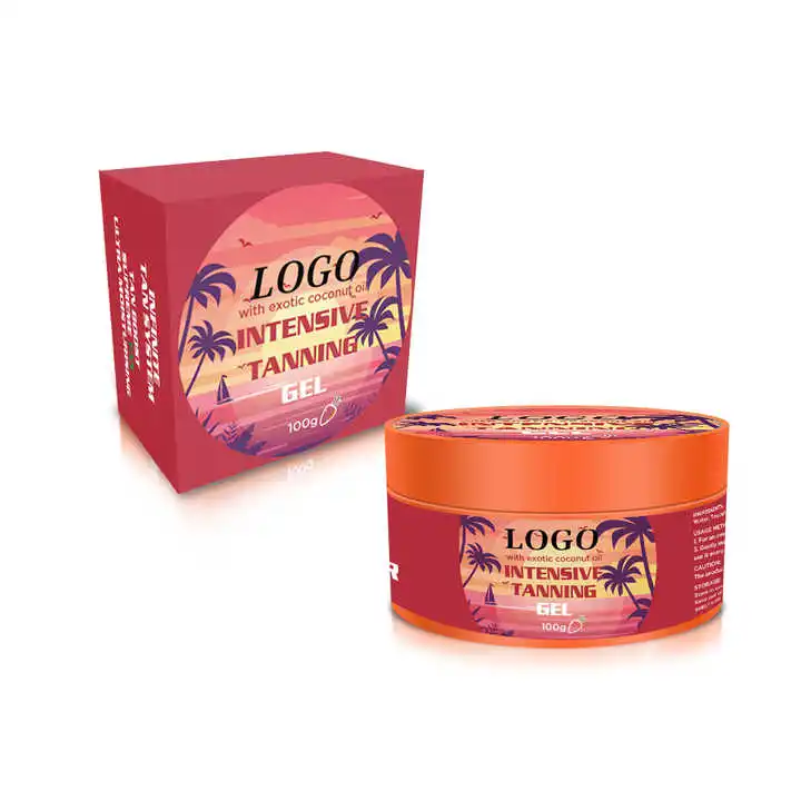 OEM ODM Custom Logo Self Tanning Tan Enhancer Gel Intensive Tanning Gel With Exotic Coconut Oil For All Skin Types