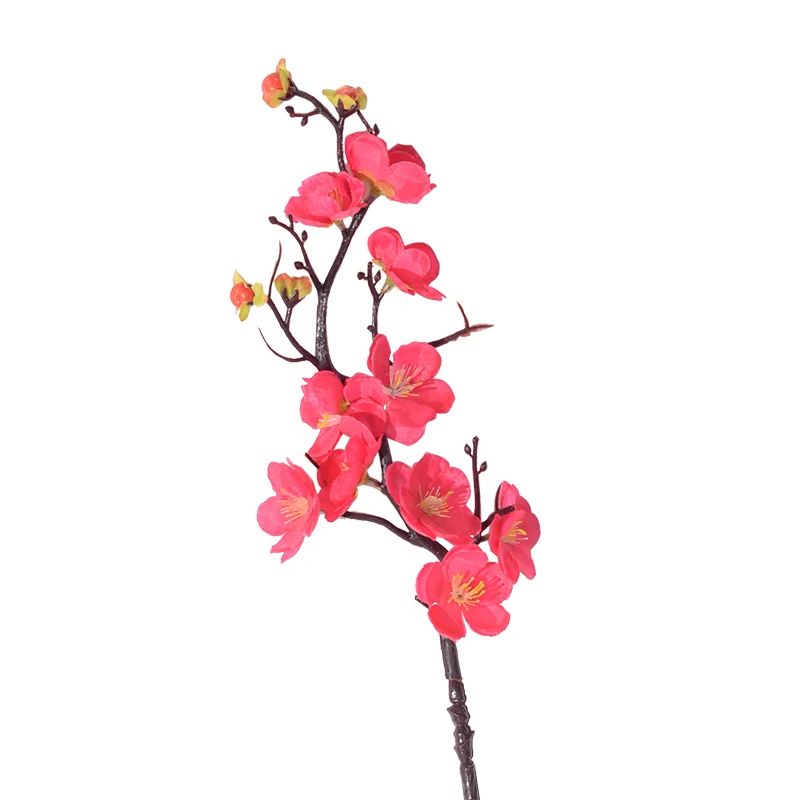 Plum Blossom Artificial Flowers Faux Cherry Silk Plants Party Wedding Home Decorate