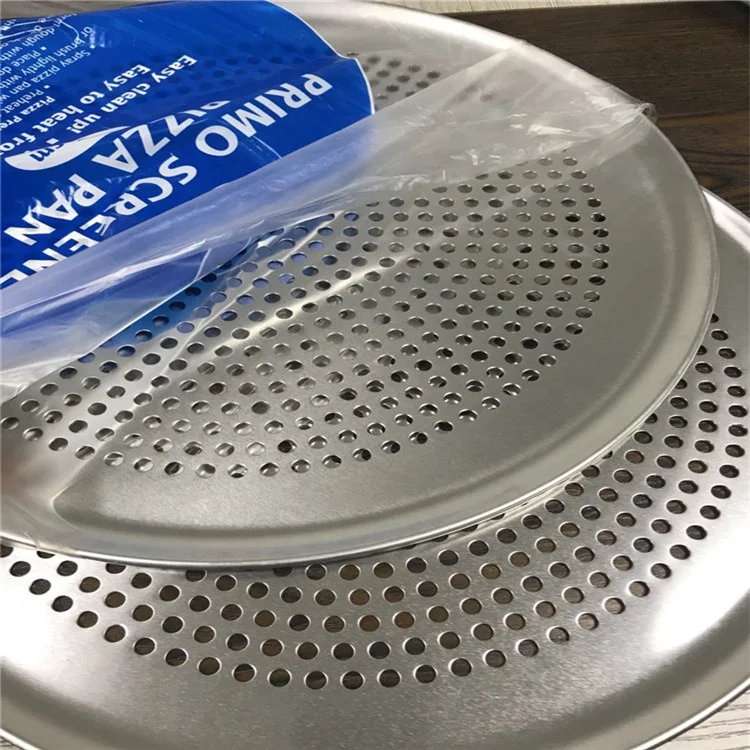 Aluminum Coupe Perforated Pizza Tray Used For Pizza Dessert Pastry For Kitchen Tools