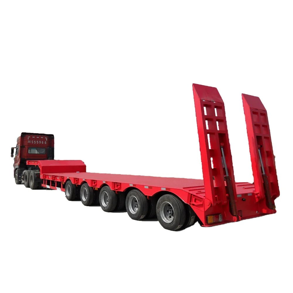 Низкорамный погрузчик lowboy на 100 тонн низкорамный полуприцеп продажу прицеп 50 трейлер 60