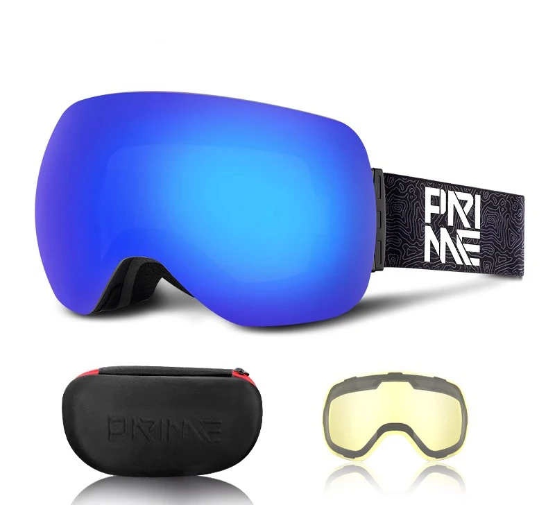 2024 Women Mens Snowboard Sports Googles Oem Custom Logo Otg Frameless Retro Anti Fog Snow Goggles Magnetic Ski Goggles