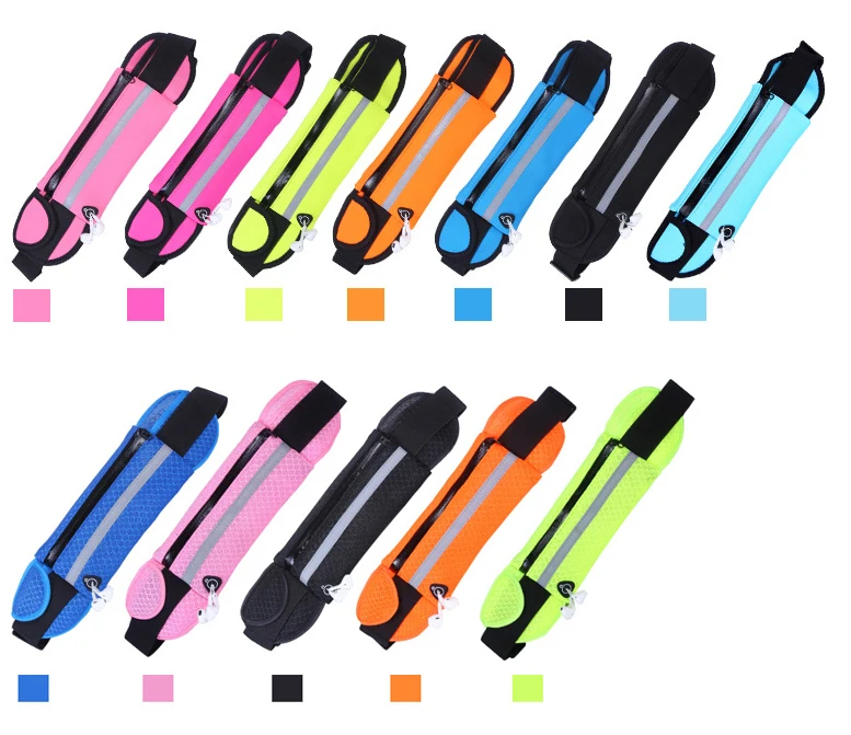 Водонепроницаемая тонкая поясная сумка для бега поясная сумка с молнией Боковая Сумка