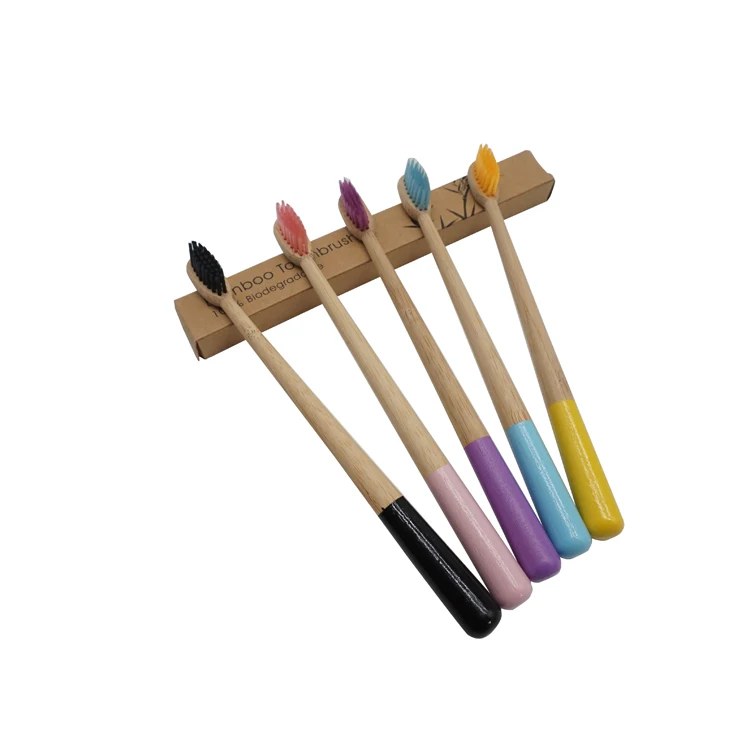 2022, новый дизайн, Экологически чистая бамбуковая зубная щетка с индивидуальным логотипом и принтом