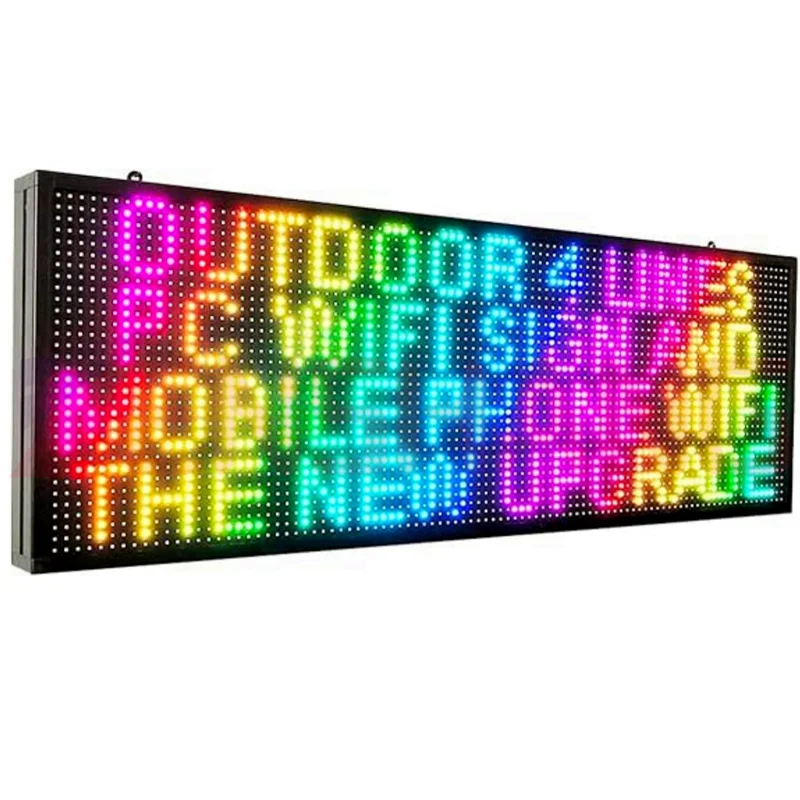 Two lines Three Lines Text Advertising Display Screen Scrolling Message Board APP Change Custom Words Led Matrix Panel