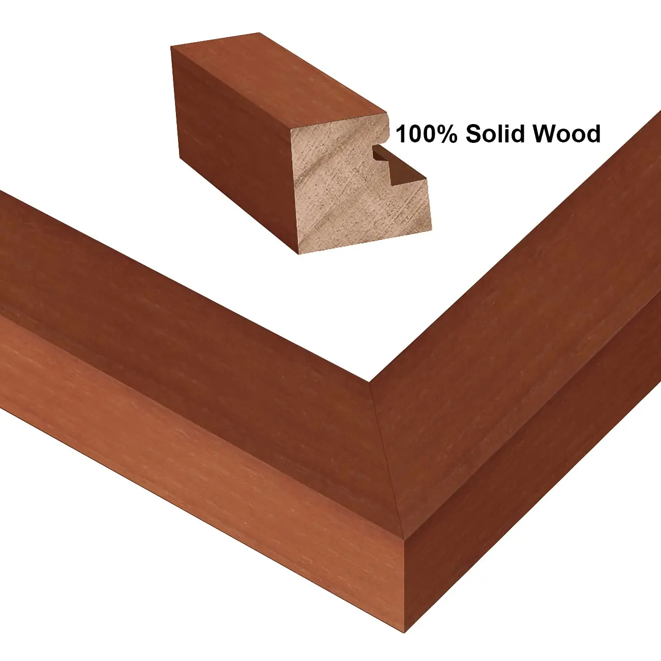 11x14 inch Brown Picture Frames Solid Wood and HD Glass Display Photos 8x10 with Mat for Home Decoration