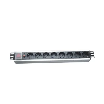cabinet pdu 19 inch Aluminum alloy standerd 8way power strip with with Circuit Breaker