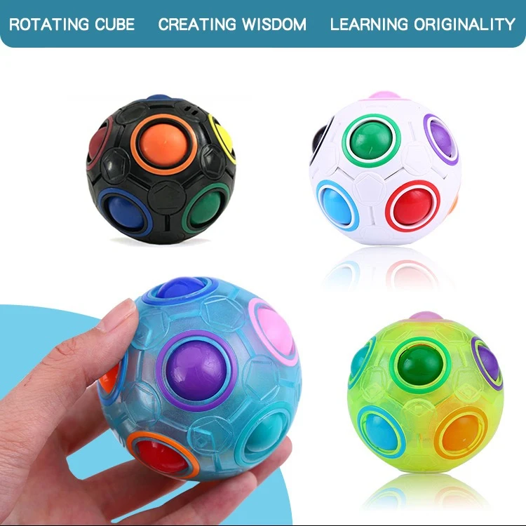 Fidget Sensory Toy Push Bubble Poppers Magic ball Rainbow Ball Cute Pop itting