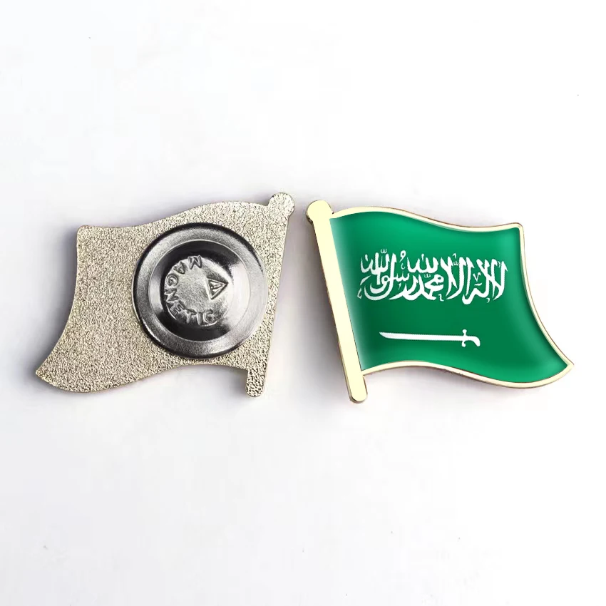 Custom Metal Crafts Souvenirs Soft Hard Enamel Badge Kuwait Country Flag Lapel Pin