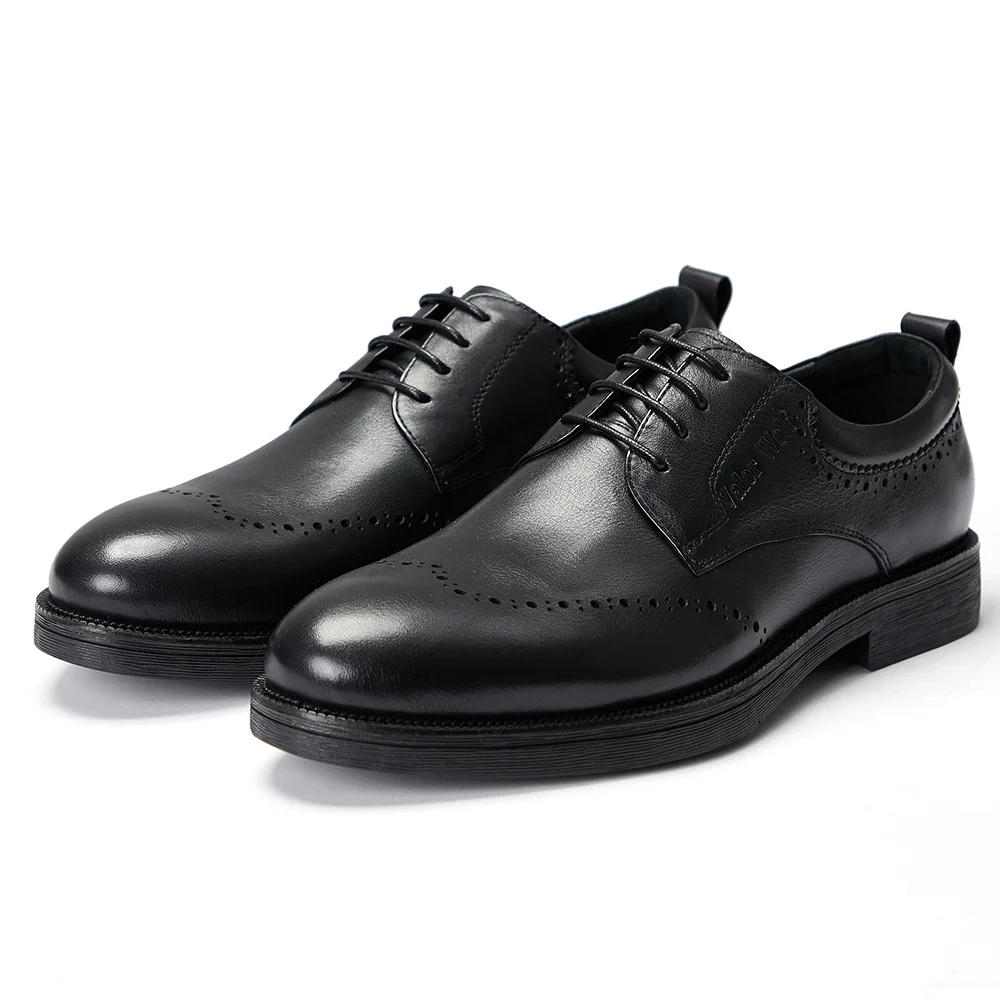 
Fancy Europe Pantalon Homme Wedding Oxford Dress Shoes Men Pure Genuine Leather Black 