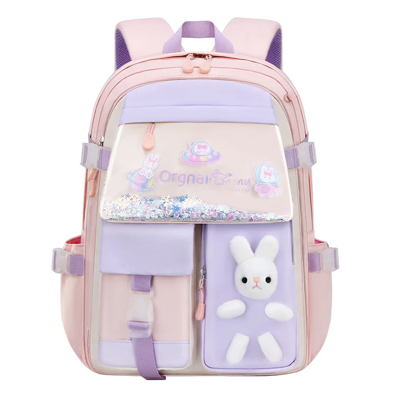 2022 Colorful Fashion Cute Kids Cartoon Bag Girls Decompression Waterproof Large Capacity School Backpack