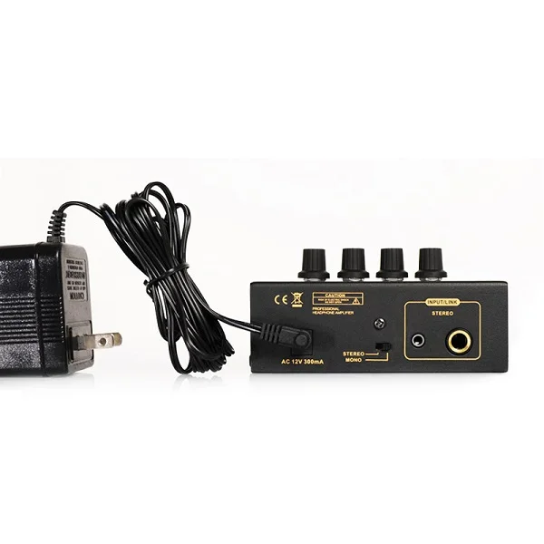 Металлические стерео аудио усилитель для наушников модуль с 4 каналами TRS выход и адаптером питания