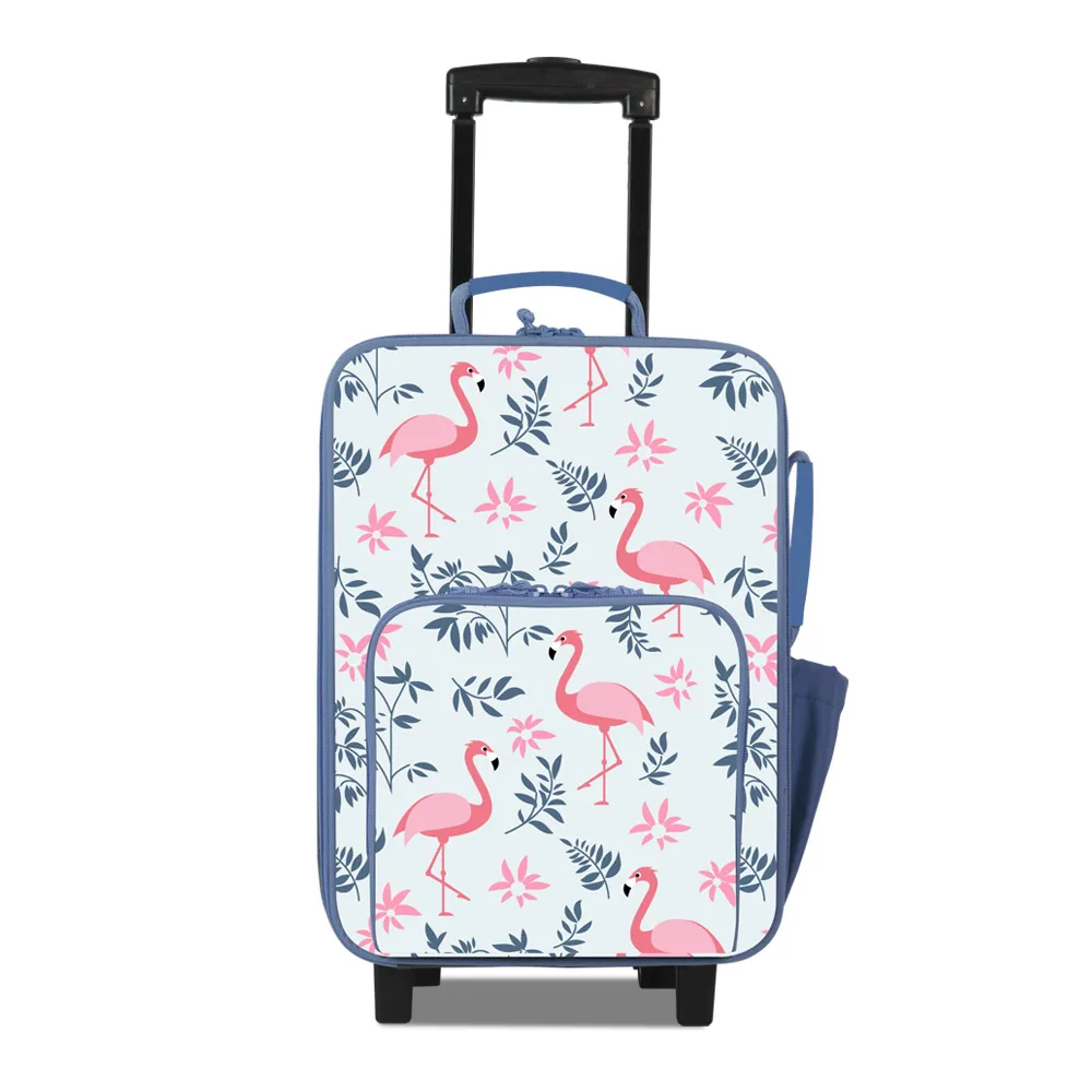 Flamingo Print Travel Suitcase Luggage Box for Kids Children