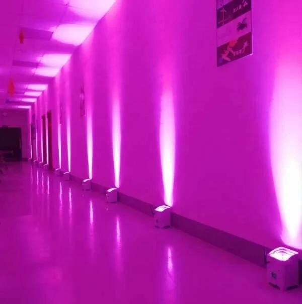 Winlite 6x18w 6in1 rgbwauv led wireless DMX battery powered led uplights par light