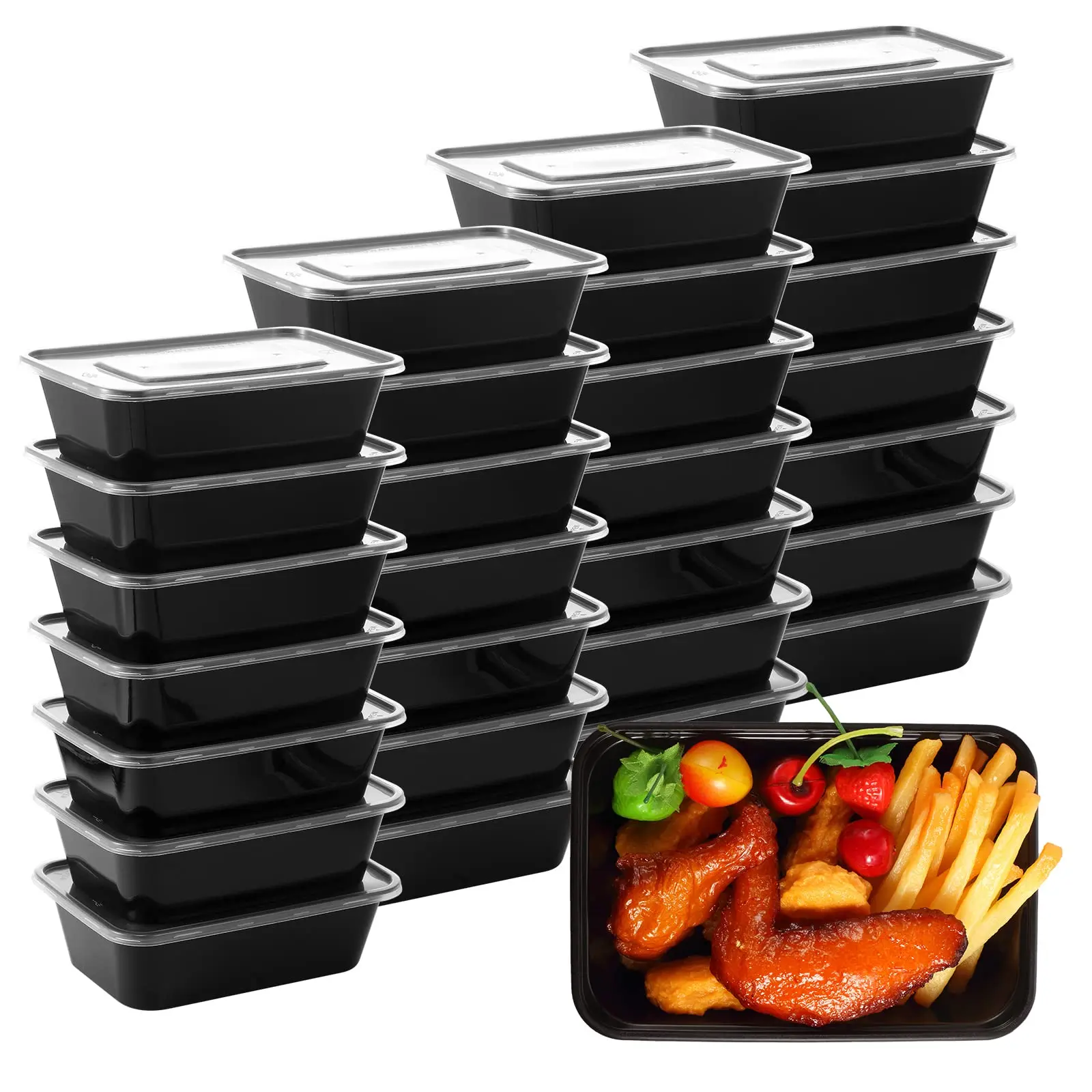 eco friendly disposable plastic container fast food packaging box food delivery container for microwave takeaway food box