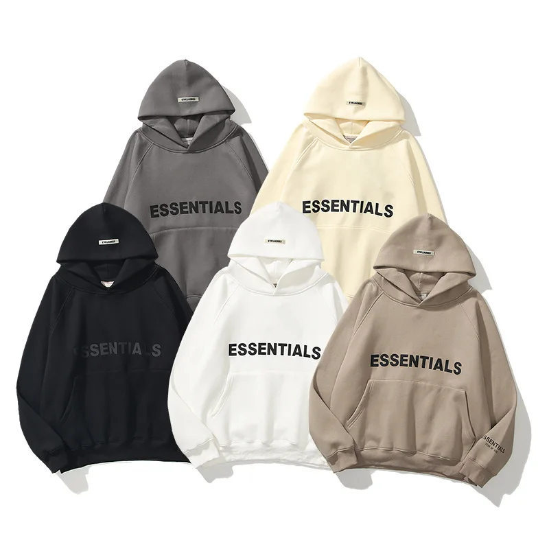 New Style Sudadera Essentials Fear Of God Sweater Streetwear Oversized Fleece Pullover Men Casual Letter Print Essentials Hoodie