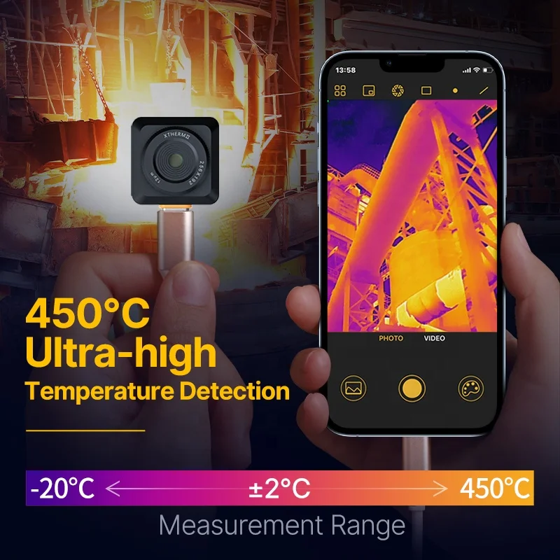 25Hz no freeze PCB level precision mobile phone thermal camera infiray sensor heating detection agent wanted xinfrared T2S+