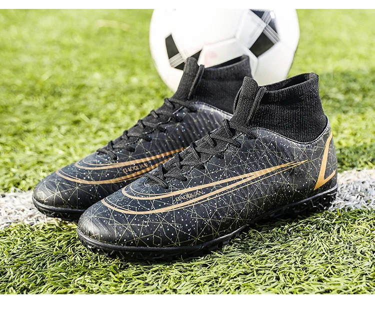 Manufacturing Customize Wholesale High Top Turf Tf Cheap Football Boots Shoes Soccer Cleats For Men
