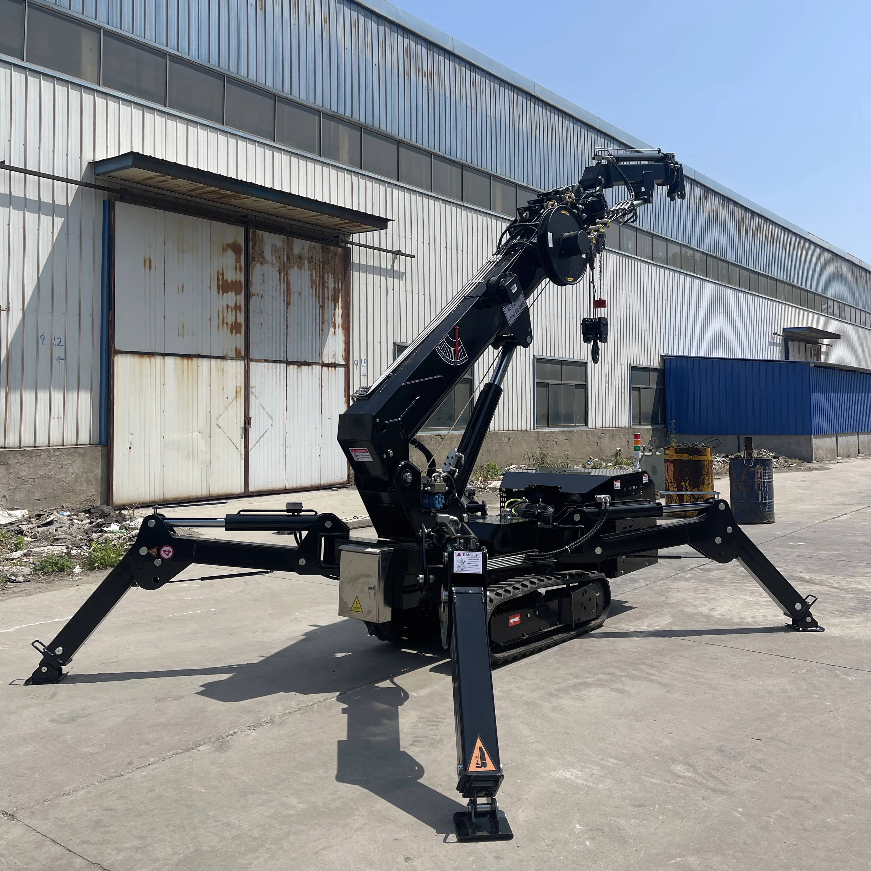 P-016 china mini crane portable electric spider electric crane for sale with remote 1 ton 3 ton 5 ton price precise