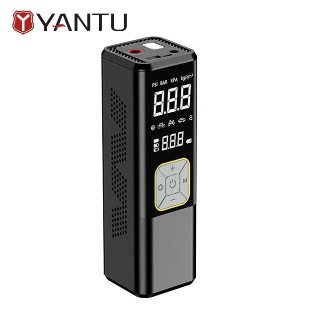 YANTU AM43 mini cordless high pressure air pump150PSI portable digital automatic electric car tire inflators compressor machine