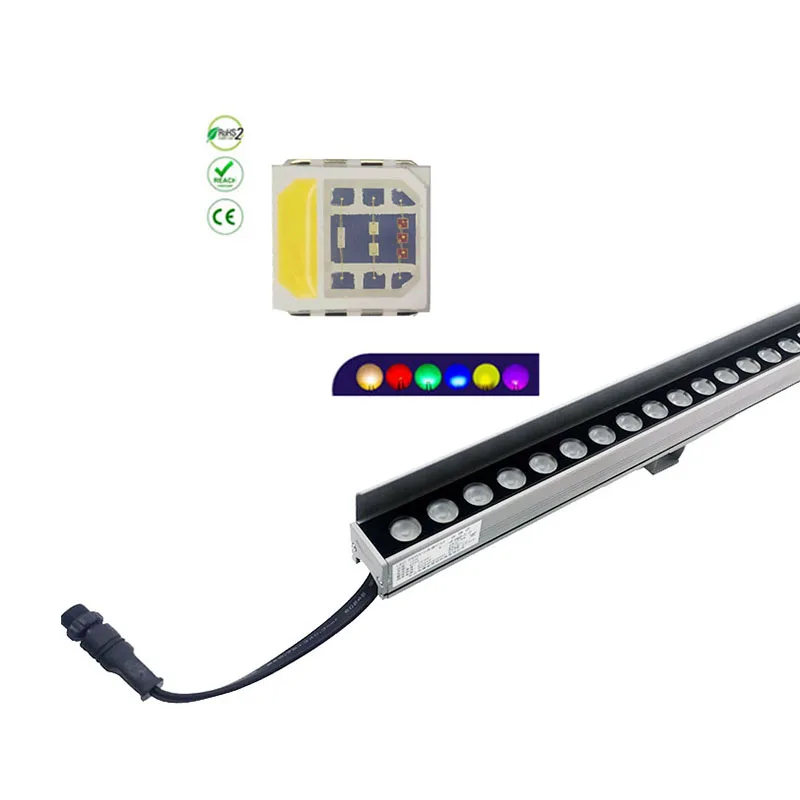 LED Outdoor Lighting IP65 RGB RGBW DMX512 LED Linear Light for Building Outline Decoration