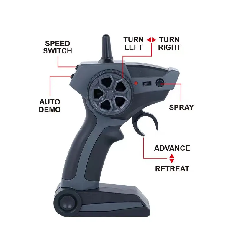 2.4Ghz 1/14 4WD Remote Control Car with light and spray Control RC Mode Speed Vehicle for Children