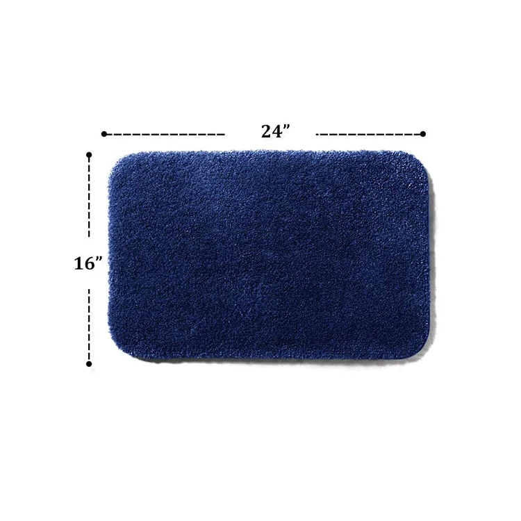 100% polyester soft shaggy bath mat with TPR / Latex back anti slip mat