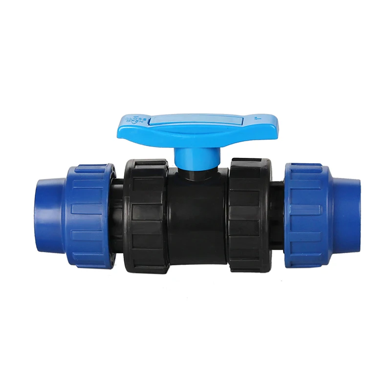 PVC Plastic Plastic Valve 1.5 Inch Water Ball Valve Pvc Double  Union Valve