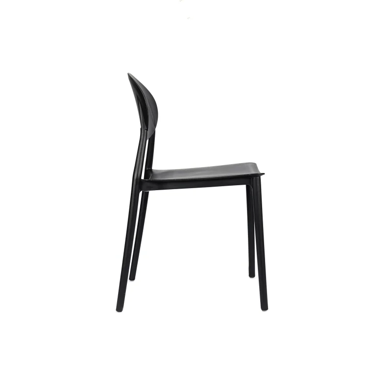 Wholesale Plastic Chair Stackable PP Seat Design Dining Chairs For Events White Black Restaurant Chair