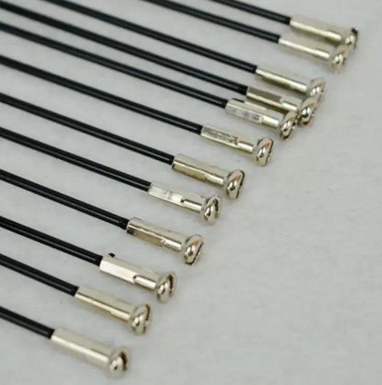 Bicycle spoke 14G elbow bend 2MM flat 3MM mountain bike road bike wind breaking steel wire 14MM copper nipple