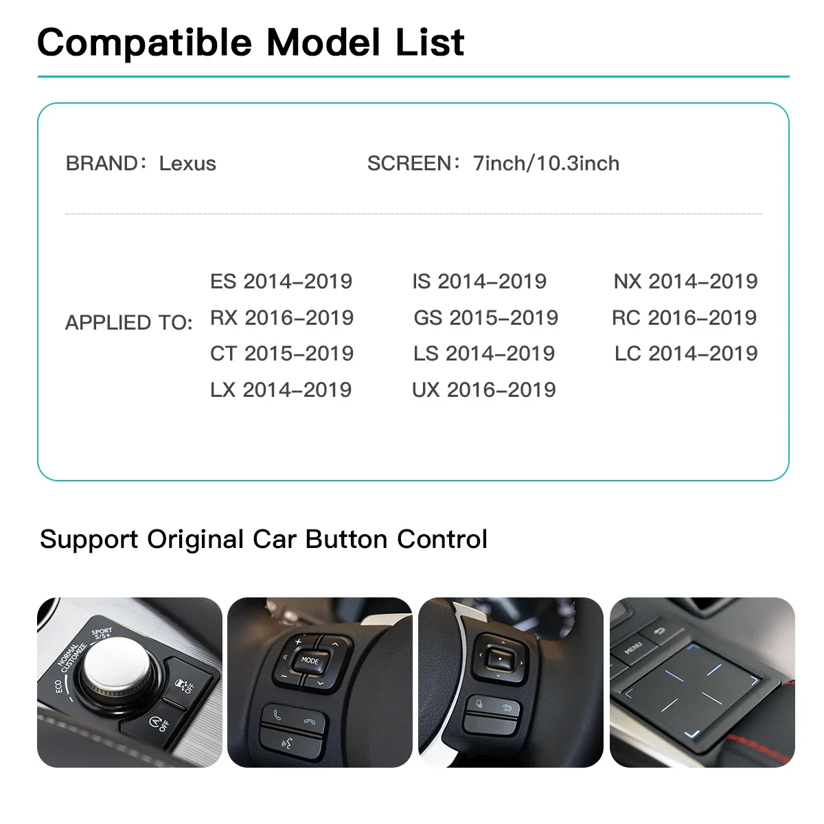 Autoabc беспроводной Carplay декодер для Lexus Ux Lx Ct автомобильный экран надстройка Android Auto интерфейсная коробка дисплей зеркало Iphone