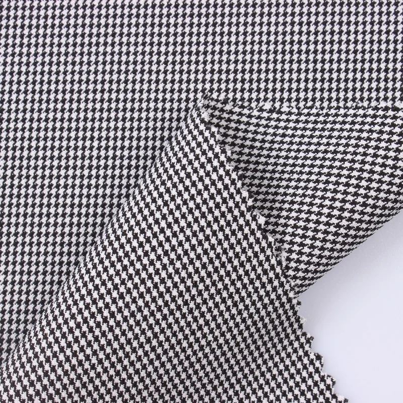 
cation and polyester Houndstooth spandex waterproof elastic fabric for jacket 