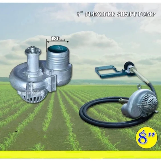 Double intake Agricultural flexible shaft 8 inch water pump 6 meter
