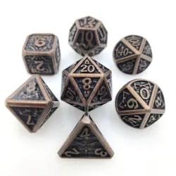 New Style 7 Pcs Galaxy Metal D&D Dice Metal DND Dice Polyhedral Metal Dice Set for Role Playing Game MTG Pathfinder