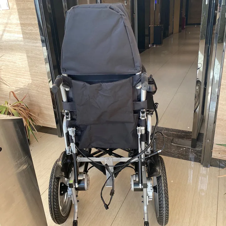 High Quality New Design Front Wheel Rim Folding Power Electric Wheelchair With 24v 12ah Battery