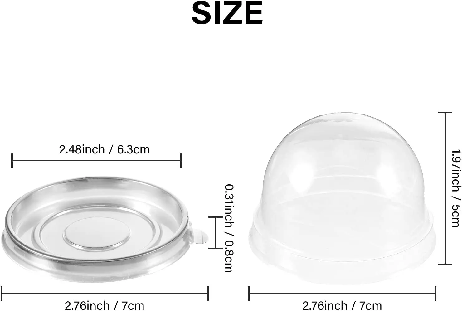 Mini Cupcake Box Muffin Dome Single Blister Cake Box for Wedding Birthday Cheese