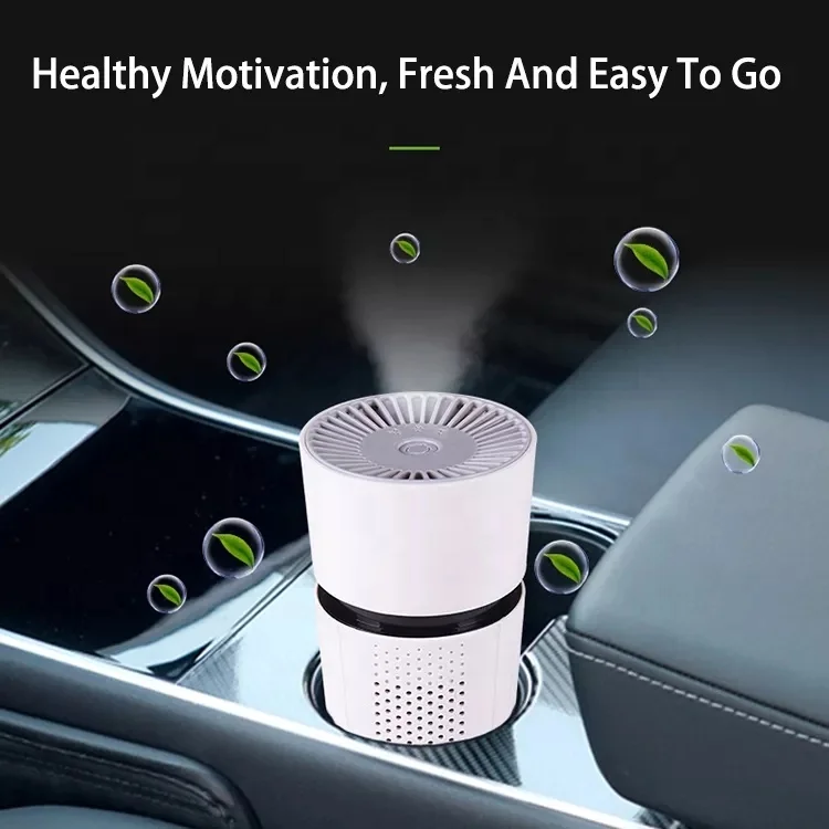 Rechargeable Car Air Purifier Remove Smoke Car Air Cleaner Portable  Negative Anion Ion Air Disinfect Purifier