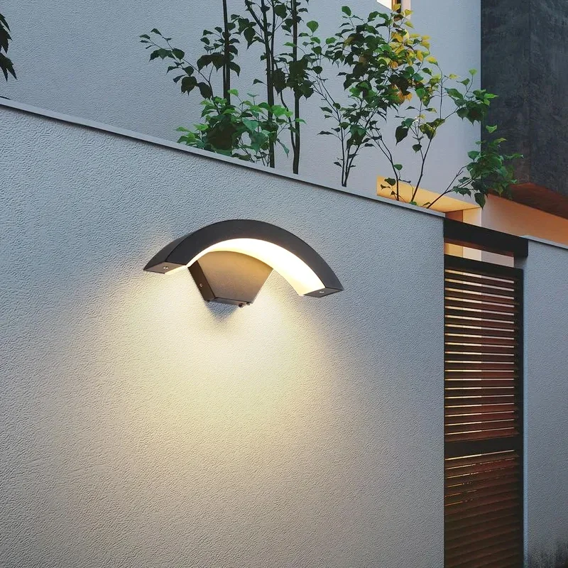 Motion Sensor Led Wall Lamp Outdoor Waterproof Front Door Lighting Garden Decor Porch Wall Light Garage Exterior Sconce Outside