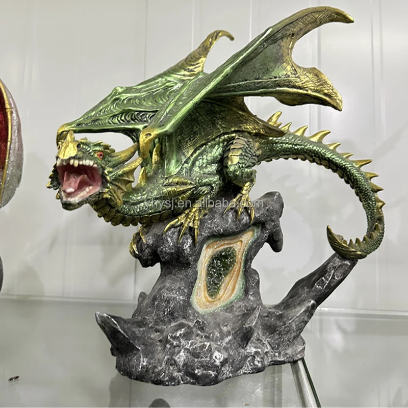 Collectible Gifts Dragon Statue Figurines Grey Medieval Castle Dragon Figurines Best for Holding Tea Candles Dragon Office Decor
