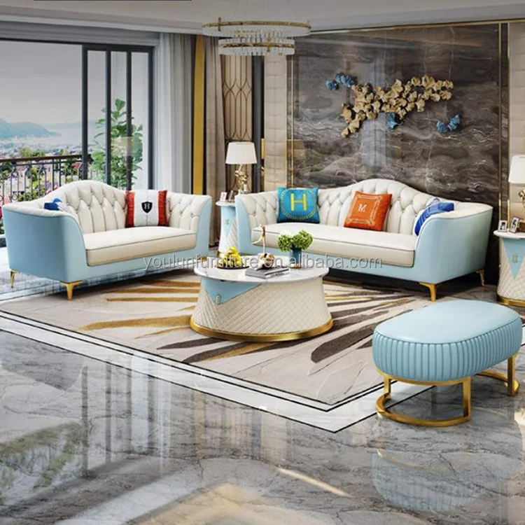 furniture modern designs classic living room leather sofa set