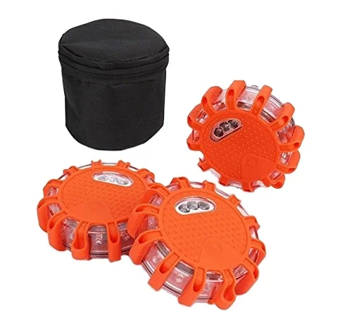 
Wholesale Multi-colors Cheap 3 pack Plastic Emergency Disc Safety Flashing Lights, Traffic Signal Light Led Road Flares 