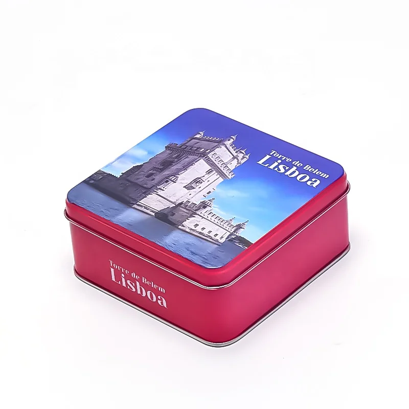 Custom Printing Food Grade Metal Square Shape Tin Box, Cookie Tin Can Manufacturer