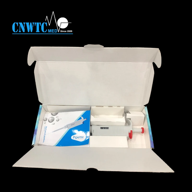 Laboratory Pipette Adjustable Plastic Material Single Channel Micropipette Stand Set