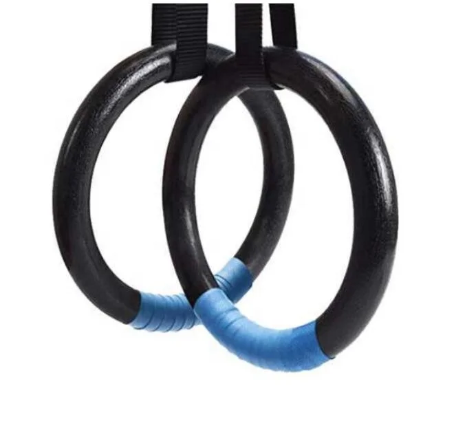High quality gym rings nylon strap cross fitness ABS adjustable gymnastic rings