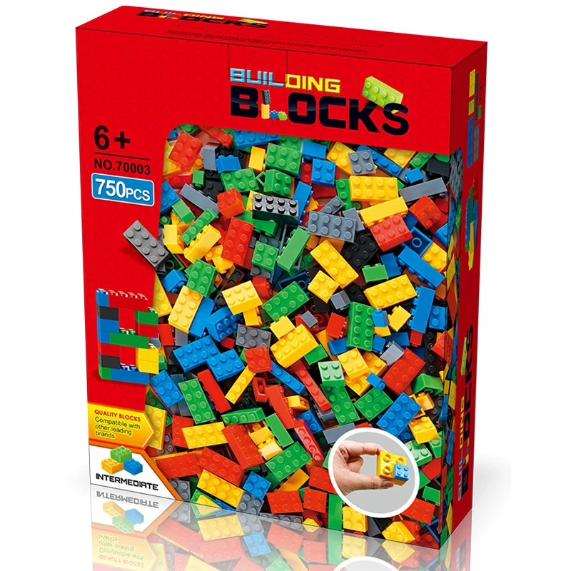 750/1000 piece building block toy ABS plastic toy building block DIY building block set