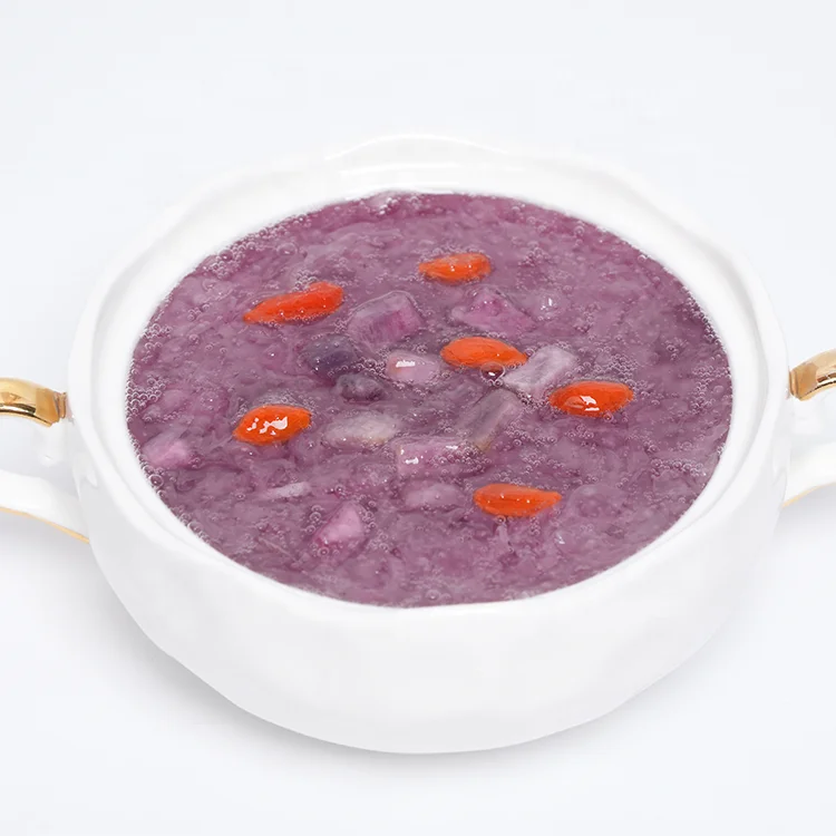 wholesale fast food breakfast healthy food  purple potato and wolfberry tremella soup freeze dried tremella soup