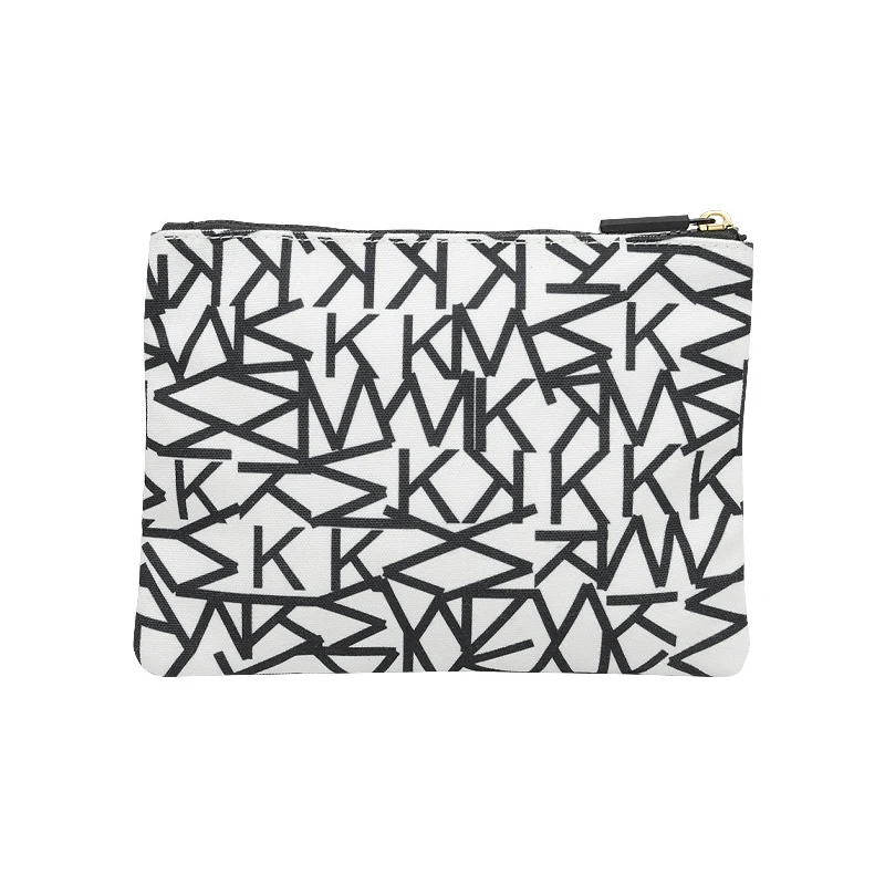 Wholesale Eco Blank Travel Natural Recycled Makeup Pouch Custom Logo Cotton Canvas Cosmetic Bag With Zipper