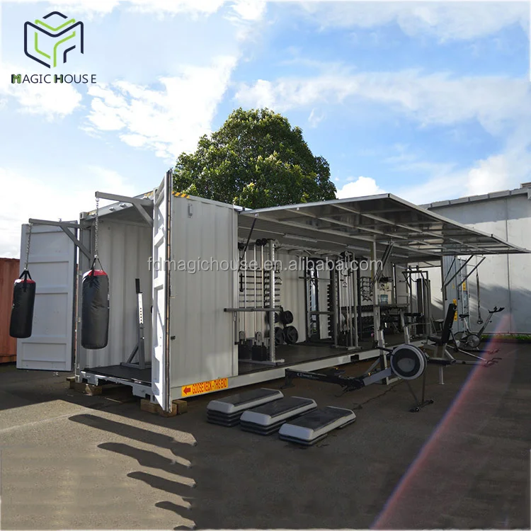 Magic House 20 ft shipping container gym with gym machines